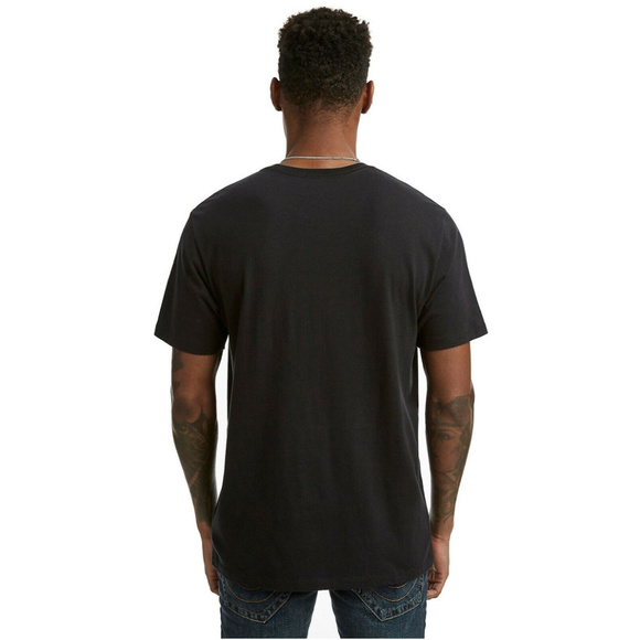 True Religion Men's Patriot U Crew Neck Tee T-Shirt in Black - Picture 2 of 3
